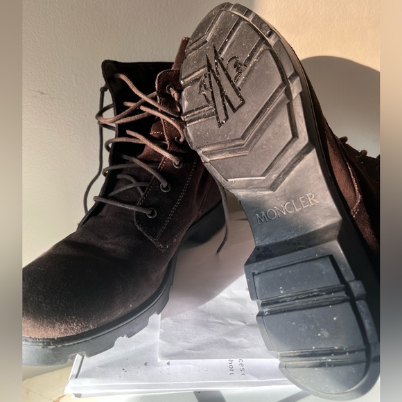Moncler chocolate brown suede boot - Picture 3 of 5